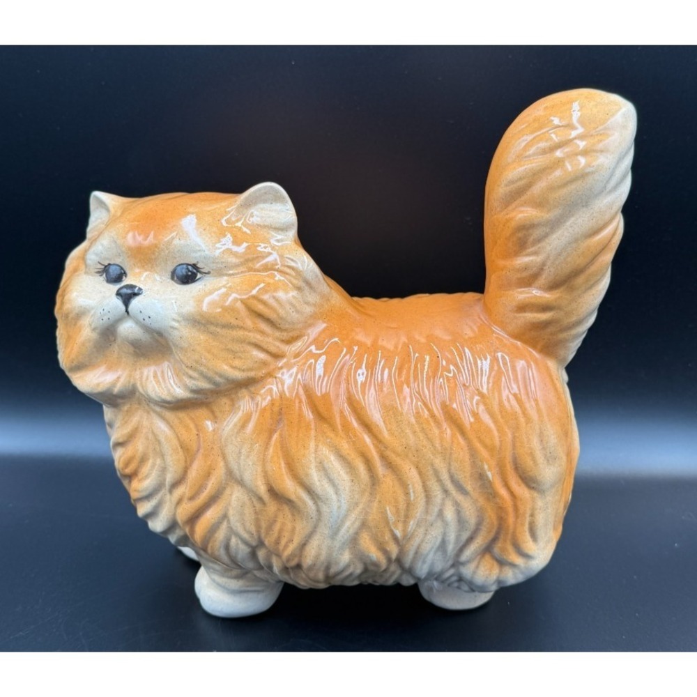 Vintage MCM Large Ceramic Fluffy Persian Cat